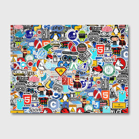 Альбом для рисования с принтом Programming stickers в Курске, 100% бумага
 | матовая бумага, плотность 200 мг. | css | it | linux | programming | wi fi | код | компьютер | линукс | программирование | профессия | стикер бомбинг