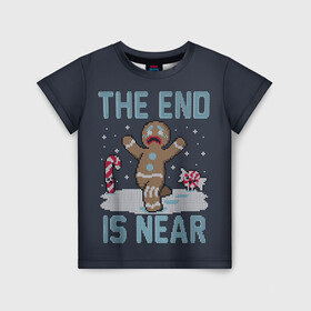 Детская футболка 3D с принтом Пряник в Курске, 100% гипоаллергенный полиэфир | прямой крой, круглый вырез горловины, длина до линии бедер, чуть спущенное плечо, ткань немного тянется | christmas | cookies | deer | hate | madafakas | new | santa | snow | ugly | year | вязаный | год | дед | клаус | мороз | новогоднему | новый | олень | печенье | печенька | печеньки | печенюшка | по | пряник | рождество | санта | свитер