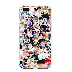 Чехол для iPhone 7Plus/8 Plus матовый с принтом BTS Sticker Bombing в Курске, Силикон | Область печати: задняя сторона чехла, без боковых панелей | bts | k pop | бтс | к поп | кей поп | корея | музыка | стикеры