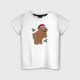 Детская футболка хлопок с принтом Grizz в Курске, 100% хлопок | круглый вырез горловины, полуприлегающий силуэт, длина до линии бедер | cartoon network | grizz | vdkimel | we bare bears | вся правда о медведях | гризли