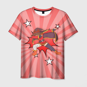 Мужская футболка 3D с принтом Megumin Dabbing в Курске, 100% полиэфир | прямой крой, круглый вырез горловины, длина до линии бедер | dab | dabbing | konosuba | megumin | взрыв | да будет благословенен этот прекрасный мир | даб | дэб | коносуба | маг | мегумин