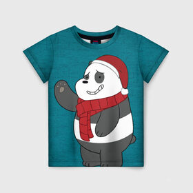 Детская футболка 3D с принтом Panda в Курске, 100% гипоаллергенный полиэфир | прямой крой, круглый вырез горловины, длина до линии бедер, чуть спущенное плечо, ткань немного тянется | cartoon network | panda | vdkimel | we bare bears | вся правда о медведях | панда