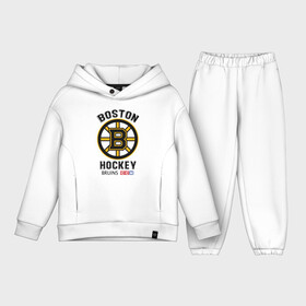 Детский костюм хлопок Oversize с принтом BOSTON BRUINS NHL в Курске,  |  | black | boston | bruins | hockey | ice | logo | nhl | sport | usa | бостон | брюинз | кубок | логотип | нхл | спорт | стэнли | хоккей