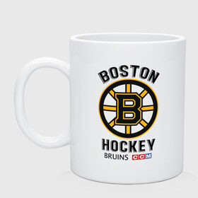 Кружка с принтом BOSTON BRUINS NHL в Курске, керамика | объем — 330 мл, диаметр — 80 мм. Принт наносится на бока кружки, можно сделать два разных изображения | black | boston | bruins | hockey | ice | logo | nhl | sport | usa | бостон | брюинз | кубок | логотип | нхл | спорт | стэнли | хоккей
