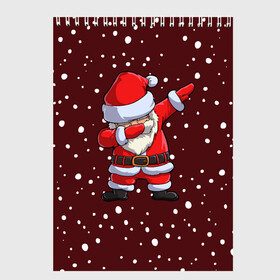 Скетчбук с принтом Dab-Santa в Курске, 100% бумага
 | 48 листов, плотность листов — 100 г/м2, плотность картонной обложки — 250 г/м2. Листы скреплены сверху удобной пружинной спиралью | claus | happy new year | merry christmas | santa | snowman | дед мороз | елка | клаус | новый год | рождество | с новым годом | санта | снеговик