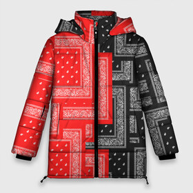 Женская зимняя куртка 3D с принтом 3D Бандана v red-black в Курске, верх — 100% полиэстер; подкладка — 100% полиэстер; утеплитель — 100% полиэстер | длина ниже бедра, силуэт Оверсайз. Есть воротник-стойка, отстегивающийся капюшон и ветрозащитная планка. 

Боковые карманы с листочкой на кнопках и внутренний карман на молнии | fashiom | fire | game | hip hop | rap | street style | top | игра | мода | огонь | рэп | топ | уличный стиль | хип хоп