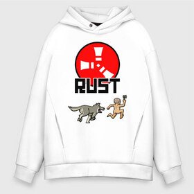 Мужское худи Oversize хлопок с принтом RUST в Курске, френч-терри — 70% хлопок, 30% полиэстер. Мягкий теплый начес внутри —100% хлопок | боковые карманы, эластичные манжеты и нижняя кромка, капюшон на магнитной кнопке | action | game | rust | zombie | апокалипсис. | выживание | зомби | игра | лес | радиация | раст