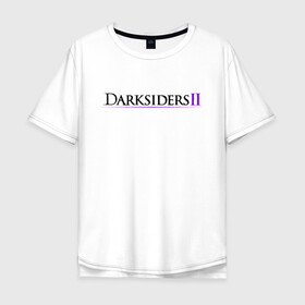 Мужская футболка хлопок Oversize с принтом Darksiders 2 Logo (Z) в Курске, 100% хлопок | свободный крой, круглый ворот, “спинка” длиннее передней части | Тематика изображения на принте: azrael | darksiders | darksiders 2 | darksiders 3 | griever | silitha | tiamat | ulthane | vulgrim | wrath of war | всадник апокалипсиса | гнев войны | обугленный совет | руина | ультэйн | чёрный молот