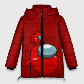 Женская зимняя куртка 3D с принтом МИМИ АМОНГ АС в Курске, верх — 100% полиэстер; подкладка — 100% полиэстер; утеплитель — 100% полиэстер | длина ниже бедра, силуэт Оверсайз. Есть воротник-стойка, отстегивающийся капюшон и ветрозащитная планка. 

Боковые карманы с листочкой на кнопках и внутренний карман на молнии | among | among us | amongus | game | games | logo | man | space | амонг | амонг ас | амонгас | игра | игры | космонавт | космонавты | космос | лого | логотип | логотипы | символ | символы | скафандр