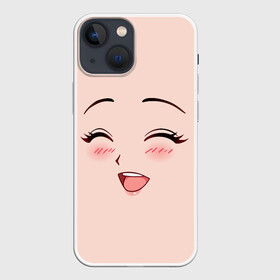 Чехол для iPhone 13 mini с принтом Сonfused anime face в Курске,  |  | Тематика изображения на принте: angry | anime | art | big | eyes | face | girl | kawaii | manga | style | аниме | арт | глаза | девушка | кавай | лицо | манга | смущенная