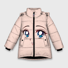 Зимняя куртка для девочек 3D с принтом Surprised anime face в Курске, ткань верха — 100% полиэстер; подклад — 100% полиэстер, утеплитель — 100% полиэстер. | длина ниже бедра, удлиненная спинка, воротник стойка и отстегивающийся капюшон. Есть боковые карманы с листочкой на кнопках, утяжки по низу изделия и внутренний карман на молнии. 

Предусмотрены светоотражающий принт на спинке, радужный светоотражающий элемент на пуллере молнии и на резинке для утяжки. | angry | anime | art | big | eyes | face | girl | kawaii | manga | style | surprised | аниме | арт | глаза | девушка | испуганная | кавай | лицо | манга | удивленная