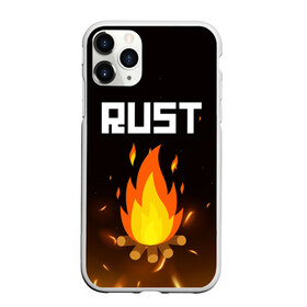 Чехол для iPhone 11 Pro матовый с принтом RUST в Курске, Силикон |  | action | game | rust | zombie | апокалипсис. | выживание | зомби | игра | лес | радиация | раст
