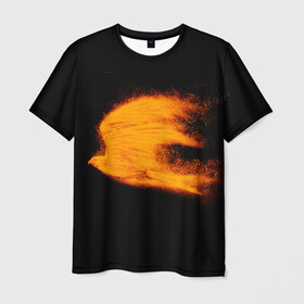 Мужская футболка 3D с принтом Огненная птица в Курске, 100% полиэфир | прямой крой, круглый вырез горловины, длина до линии бедер | мечта | огненная птица | огонь | орел | полет | птица | сокол | стремление | фантазия | феникс