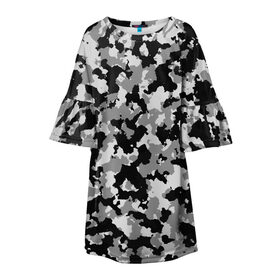 Детское платье 3D с принтом Камуфляж flencktar в Курске, 100% полиэстер | прямой силуэт, чуть расширенный к низу. Круглая горловина, на рукавах — воланы | flencktar | армия | бундесвер | военные | камуфляж униформа | солдат | тарн | текстура | шаблон