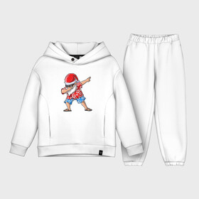 Детский костюм хлопок Oversize с принтом Santa Dab в Курске,  |  | art | christmas | dab | grandfather | new year | old man | santa | santa claus | арт | дед | новый год | рождество | санта | санта клаус | старик