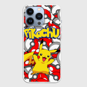 Чехол для iPhone 13 Pro с принтом ПИКАЧУ в Курске,  |  | pikachu | pokemon | pokemon go | pokemon going. | pokemons | детектив пикачу | пикачу | пикачу фильм | покемон | покемон го