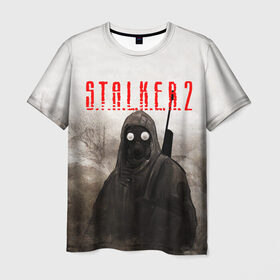 Мужская футболка 3D с принтом STALKER 2 в Курске, 100% полиэфир | прямой крой, круглый вырез горловины, длина до линии бедер | Тематика изображения на принте: stalker | stalker 2 | бандиты | воля | долг | зомби. | кровосос | монолит | наемники | свобода | сталкер | сталкер 2
