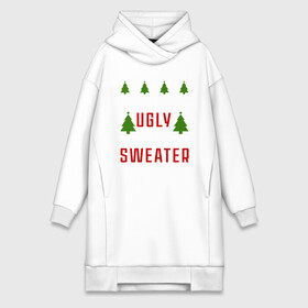 Платье-худи хлопок с принтом My ugly christmas sweater в Курске,  |  | 2020 | 2021 | christmas | happy | merry | new year | sweater | ugly christmas | зима | новогодний | новогодняя | новый год | рождественский | рождественский свитер | рождество | свитер | снег