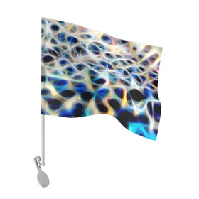 Флаг для автомобиля с принтом Фрактальная паутина в Курске, 100% полиэстер | Размер: 30*21 см | абстракция | космос | неон | фантастика | фрактал
