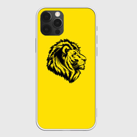 Чехол для iPhone 12 Pro Max с принтом ЛЕВ в Курске, Силикон |  | голова льва | грива | лев | минимализм | царь зверей
