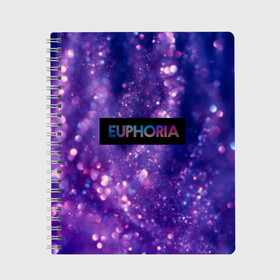 Тетрадь с принтом сериал Euphoria в Курске, 100% бумага | 48 листов, плотность листов — 60 г/м2, плотность картонной обложки — 250 г/м2. Листы скреплены сбоку удобной пружинной спиралью. Уголки страниц и обложки скругленные. Цвет линий — светло-серый
 | Тематика изображения на принте: zendaya | зендея | ру беннетт | сериал euphoria | эйфория