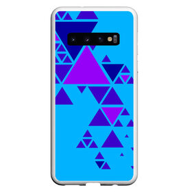 Чехол для Samsung Galaxy S10 с принтом Geometry в Курске, Силикон | Область печати: задняя сторона чехла, без боковых панелей | Тематика изображения на принте: геометрия | градиент | небесный цвет | треугольники