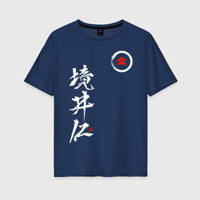 Женская футболка хлопок Oversize с принтом Ghost of Tsushima в Курске, 100% хлопок | свободный крой, круглый ворот, спущенный рукав, длина до линии бедер
 | ghost of tsushima | samurai | игры | призрак цусимы | самурай | япония