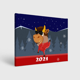 Холст прямоугольный с принтом Бычара 2021 в Курске, 100% ПВХ |  | 2021 | 7 января | bull | newyear | santa | бык | быки | бычок | год быка | дед мороз | корова | новогодние каникулы | новогодние праздники | новый 2021 | новый год | новый год 2021 | рождество | сани | санта | санта клаус