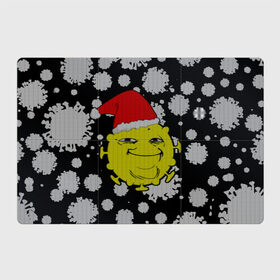 Магнитный плакат 3Х2 с принтом Yoba коронно-новогодний в Курске, Полимерный материал с магнитным слоем | 6 деталей размером 9*9 см | Тематика изображения на принте: 