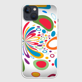 Чехол для iPhone 13 с принтом Яркие краски в Курске,  |  | абстракция | кляксы | краски | круги | цветные круги | яркая