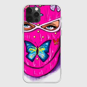 Чехол для iPhone 12 Pro Max с принтом Бабочки в Курске, Силикон |  | бабочки | балаклава | девушка | яркий принт