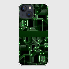 Чехол для iPhone 13 mini с принтом Неоновая схема в Курске,  |  | линии | неон | неоновый свет | схема | точки | электрическая схема | электросхема