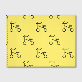 Альбом для рисования с принтом Велосипеды на желтом в Курске, 100% бумага
 | матовая бумага, плотность 200 мг. | велик | велосипед | велоспрот | желтый | кататься | летний | паттерн | покатушки | спорт | узор