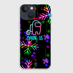 Чехол для iPhone 13 mini с принтом Among Us New Year в Курске,  |  | 2021 | among us | impostor | space mafia | sus.puffballs united | амонг ас | амонг единорог | в космосе | гринч | импостор | инопланетяне | инопланетянин | новогодний амонг ас | ракета | с новым годом | самозванец | среди нас