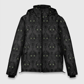 Мужская зимняя куртка 3D с принтом Ночные наблюдатели в Курске, верх — 100% полиэстер; подкладка — 100% полиэстер; утеплитель — 100% полиэстер | длина ниже бедра, свободный силуэт Оверсайз. Есть воротник-стойка, отстегивающийся капюшон и ветрозащитная планка. 

Боковые карманы с листочкой на кнопках и внутренний карман на молнии. | арт | глаз | глаза | гот | готический | готический рисунок | готическое | монстр | монстры | рисунок | череп