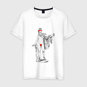 Мужская футболка хлопок с принтом MMXX в Курске, 100% хлопок | прямой крой, круглый вырез горловины, длина до линии бедер, слегка спущенное плечо. | 2020 | minimalism | mmxx | virofft | viront | vt | минимализм | статуя