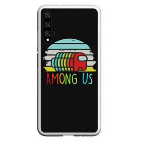 Чехол для Honor 20 с принтом AMONG US в Курске, Силикон | Область печати: задняя сторона чехла, без боковых панелей | among us | impostor | амонг ас | игра | космический | космический корабль | космонавт | космос | мем | предатель | среди нас | экшен