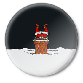 Значок с принтом С Новым Годом! в Курске,  металл | круглая форма, металлическая застежка в виде булавки | christmas | merry christmas | дед мороз | ёлка | зима | мороз | новый год | подарок | праздник | рождество | с новым годом | санта клаус | снегурочка | снежинки