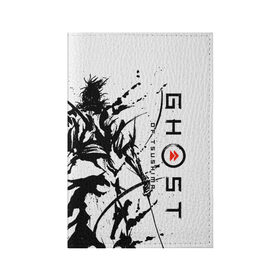 Обложка для паспорта матовая кожа с принтом Ghost of Tsushima в Курске, натуральная матовая кожа | размер 19,3 х 13,7 см; прозрачные пластиковые крепления | Тематика изображения на принте: ghost of tsushima | samurai | игры | призрак цусимы | самурай | япония