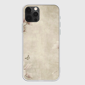 Чехол для iPhone 12 Pro Max с принтом Цветущая сакура в Курске, Силикон |  | Тематика изображения на принте: акварель. | бабочки | гуашь | розы | сакура | тушь | цветы | чернила | япония | японская живопись