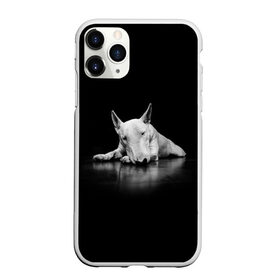 Чехол для iPhone 11 Pro Max матовый с принтом Puppy в Курске, Силикон |  | bull terrier | dog | ears | eyes | muzzle | nose | paws | puppy | бультерьер | глаза | лапы | нос | уши | щенок