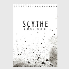 Скетчбук с принтом Scythe Logo (Z) в Курске, 100% бумага
 | 48 листов, плотность листов — 100 г/м2, плотность картонной обложки — 250 г/м2. Листы скреплены сверху удобной пружинной спиралью | scythe | scythe digital edition | игра | коса | логика | настолка | настольная игра | настольные игры | стратегия | тактика