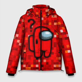 Мужская зимняя куртка 3D с принтом Pixel Among Us в Курске, верх — 100% полиэстер; подкладка — 100% полиэстер; утеплитель — 100% полиэстер | длина ниже бедра, свободный силуэт Оверсайз. Есть воротник-стойка, отстегивающийся капюшон и ветрозащитная планка. 

Боковые карманы с листочкой на кнопках и внутренний карман на молнии. | Тематика изображения на принте: among us | impostor | mem | pixel | red | амонг ас | вопрос | вопросительный знак | знак вопроса | импостер | импостор | космический | космонавт | мемы | персонажи игр | пиксельный | предатель | пришелец | самозванец