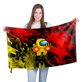 Флаг 3D с принтом Маг огня 