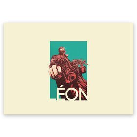 Поздравительная открытка с принтом Жан Рено в Курске, 100% бумага | плотность бумаги 280 г/м2, матовая, на обратной стороне линовка и место для марки
 | film | jean reno | leon | move | жан рено | кино | леон | фильм