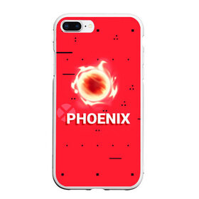 Чехол для iPhone 7Plus/8 Plus матовый с принтом Phoenix в Курске, Силикон | Область печати: задняя сторона чехла, без боковых панелей | new year | phoenix | phoenix valorant | valorant | valorant новогодний | агент валорант. | агент феникс | валорант | валорант новогодний | валорант узор | валорант феникс | игрок феникс | нг | новый год | орнамент | паттерн