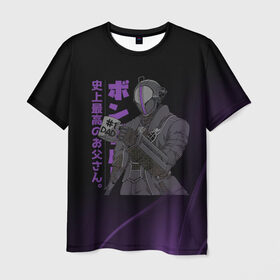 Мужская футболка 3D с принтом Anime | Dad #1 в Курске, 100% полиэфир | прямой крой, круглый вырез горловины, длина до линии бедер | anime | dad | аниме | анимешникам | анимэ | иероглиф | китай | мультики | неоновые лучи | папа | прикольная | робот | фиолетовый | чёрная футболка | япония