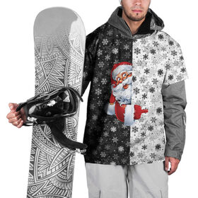 Накидка на куртку 3D с принтом Дед Мороз в Курске, 100% полиэстер |  | christmas | merry christmas | дед мороз | ёлка | зима | мороз | новый год | подарок | праздник | рождество | с новым годом | санта клаус | снегурочка | снежинки
