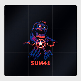 Магнитный плакат 3Х3 с принтом Sum 41 в Курске, Полимерный материал с магнитным слоем | 9 деталей размером 9*9 см | metall | music | punk | rock | sum 41 | альтернатива | метал | музло | музыка | панк | рок | сам 41