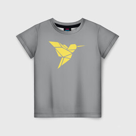 Детская футболка 3D с принтом Колибри pantone 2021 в Курске, 100% гипоаллергенный полиэфир | прямой крой, круглый вырез горловины, длина до линии бедер, чуть спущенное плечо, ткань немного тянется | illuminating | pantone | ultimate grey | колибри | птицы